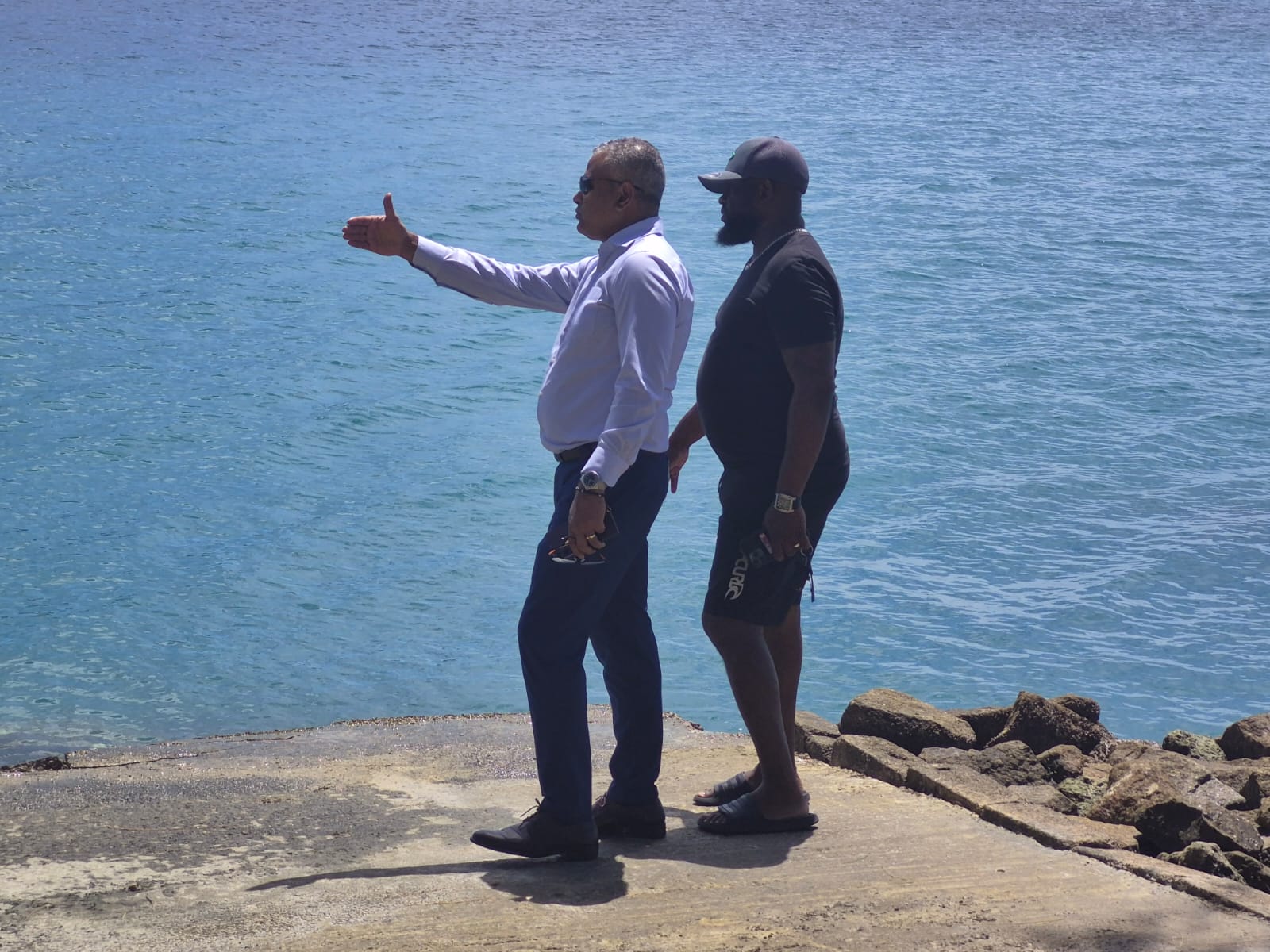 Vice President Sebastien Pillay visits Ste Anne Jetty