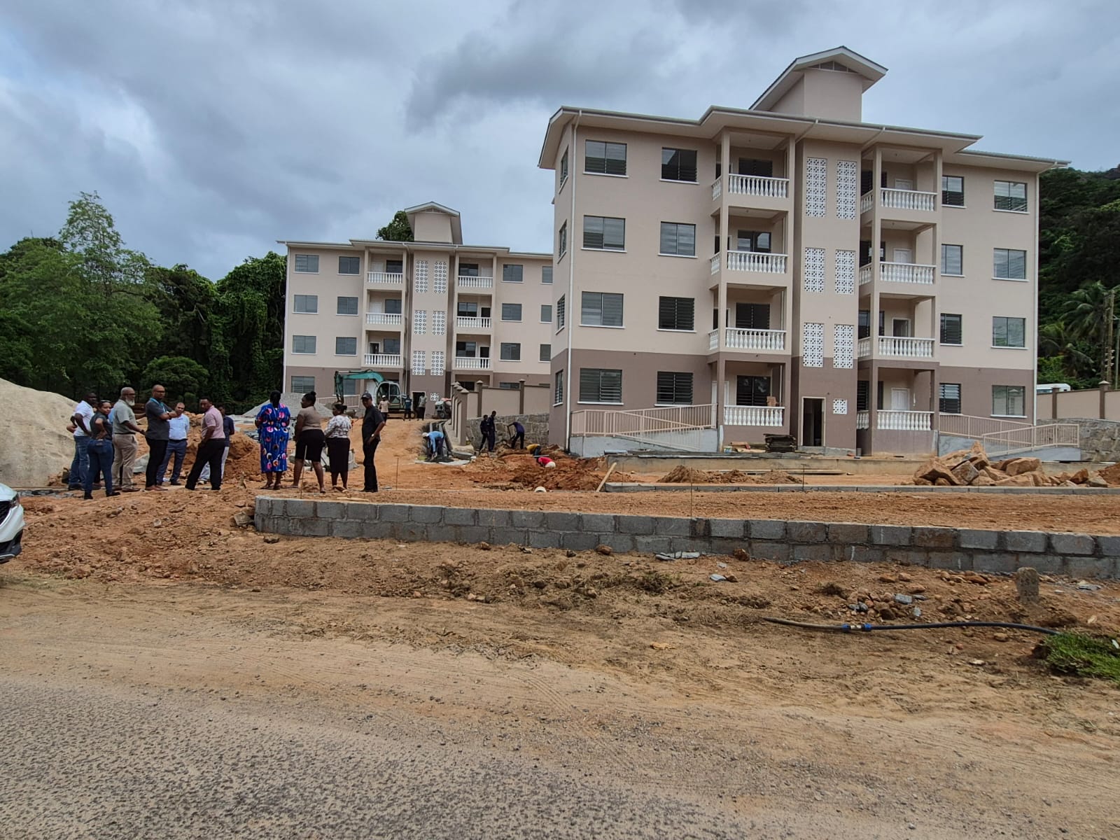 Visit to nearly completed housing projects